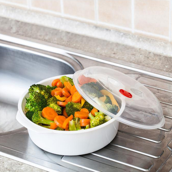 Ατμομάγειρας για φούρνο μικροκυμάτων πλαστικό Lamart Λευκό 22 εκ. LT7015 