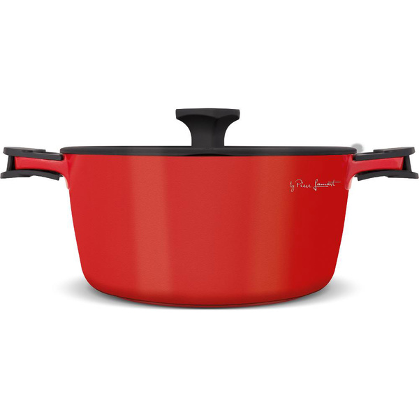 Casserole with lid 6 lt die cast aluminum Lamart Red 28 cm LT1172 