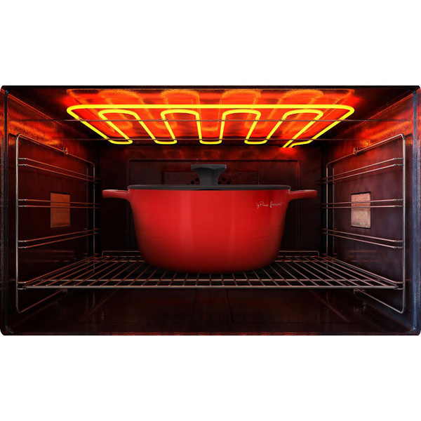 Casserole with lid 6 lt die cast aluminum Lamart Red 28 cm LT1172 