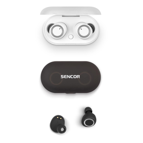 True Wireless ακουστικά με βάση φόρτισης Sencor SEP 510BT WH Λευκό 