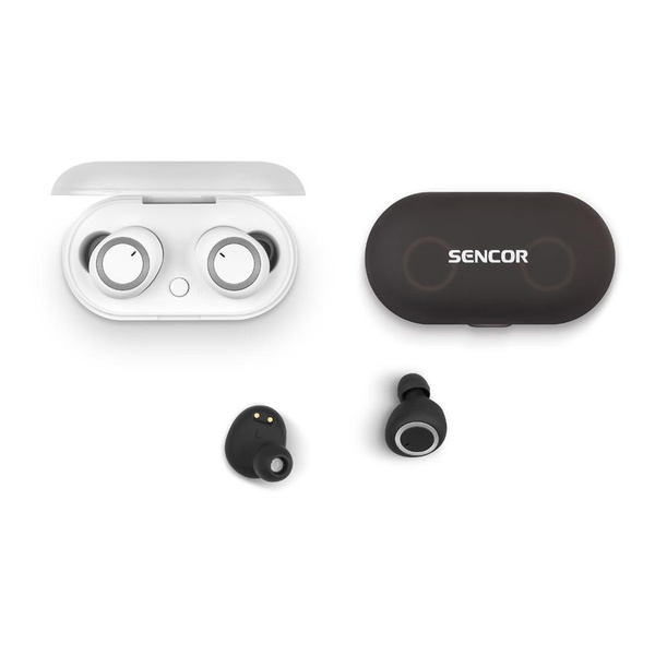 True Wireless ακουστικά με βάση φόρτισης Sencor SEP 510BT WH Λευκό 