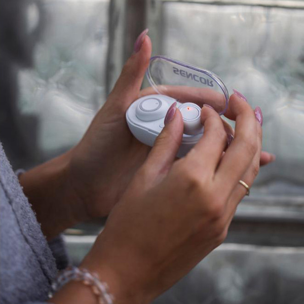 True Wireless ακουστικά με βάση φόρτισης Sencor SEP 510BT WH Λευκό 