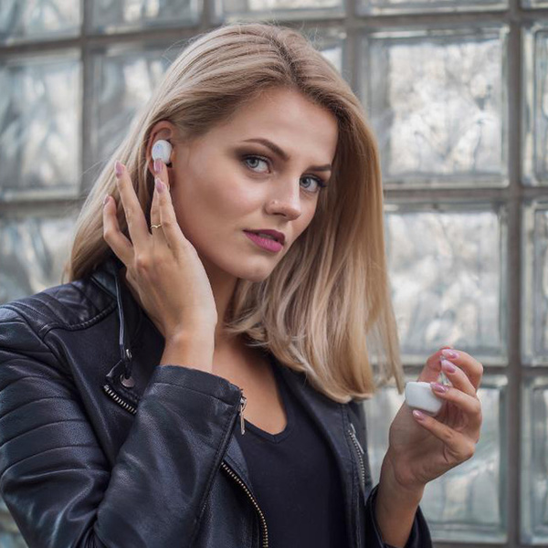 True Wireless ακουστικά με βάση φόρτισης Sencor SEP 510BT WH Λευκό 