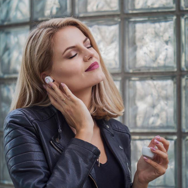 True Wireless ακουστικά με βάση φόρτισης Sencor SEP 510BT WH Λευκό 