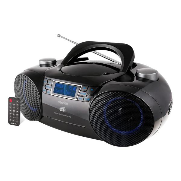 Boombox with CD, BT, MP3, SD, USB, AUX, FM Radio/DAB Sencor SPT 6500 Black 