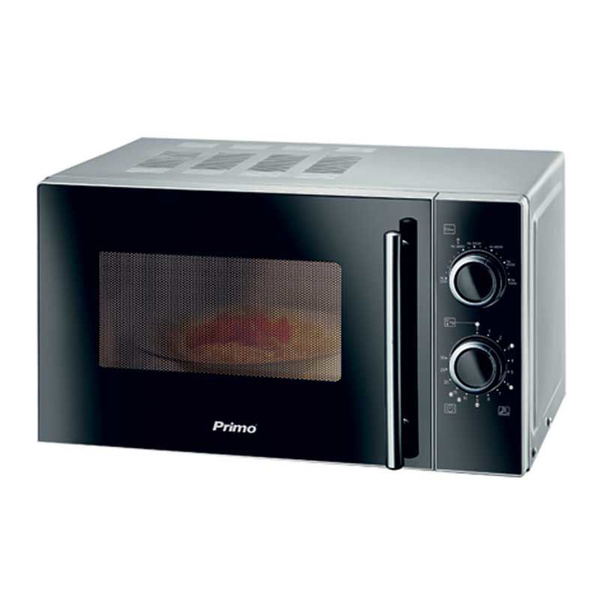 Φούρνος μικροκυμάτων PRMW-40247 Primo 20L 700W γγυαλί πρόσοψη Μαύρο-Ασημί 