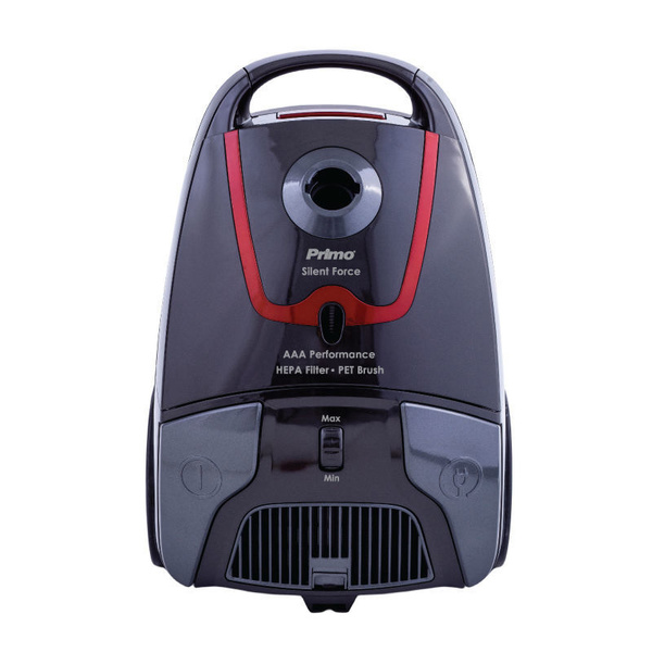Σκούπα PRVC-40438 Primo ηλεκτρική AAA Silent Force με πέλμα PET 700W 3.5L Γκρι/Κόκκινο 