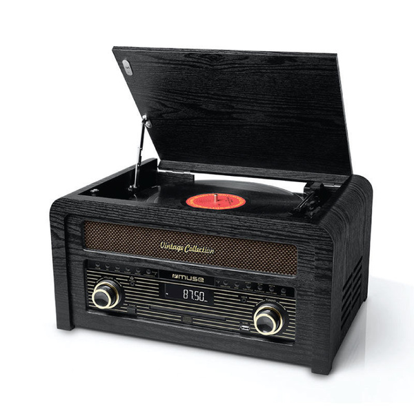 Turntable/Bluetooth/CD/FM MT-115W MUSE with USB Black 
