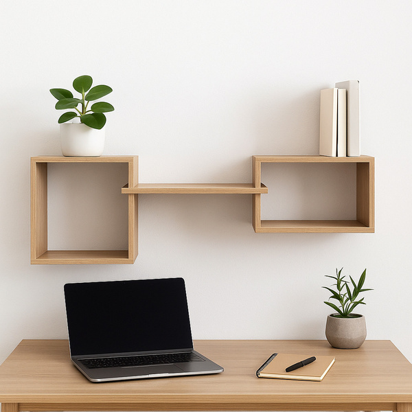 Ραφιέρα τοίχου TNS μπεζ 60x23x9 εκ. 33-950-2349 