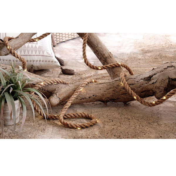 Ηλιακή φωτεινή αλυσίδα σκοινί 4 μ. 50 LED θερμό λευκό 