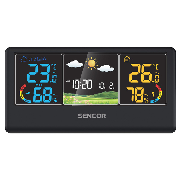 Weather station with wireless sensor Sencor SWS 4100 B Black 