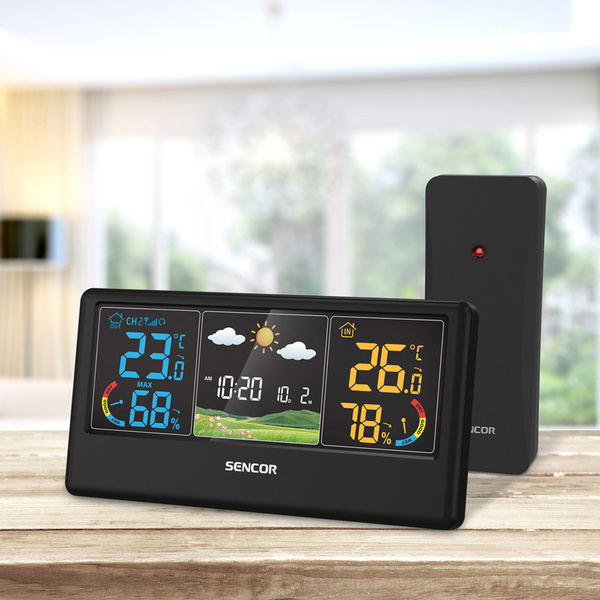 Weather station with wireless sensor Sencor SWS 4100 B Black 