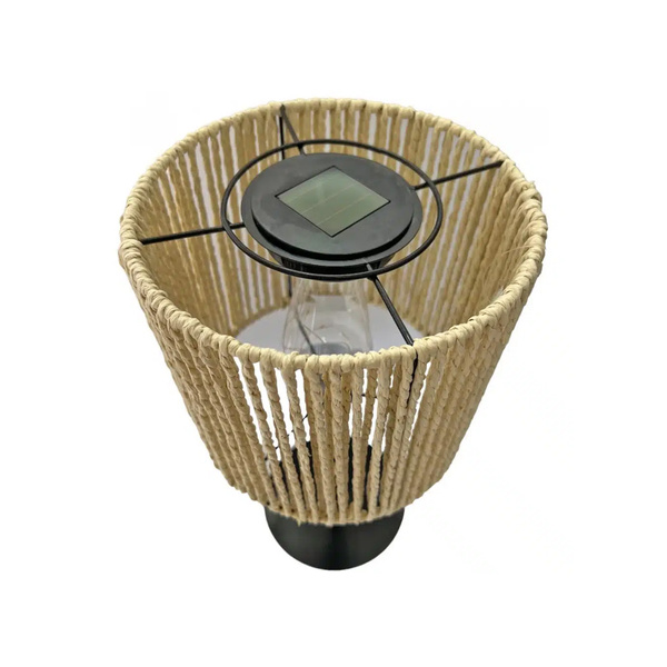 Ηλιακό επιτραπέζιο φωτιστικό φυσικό σχοινί κυλινδρικό 20x40 εκ. TNS 35-950-0988 