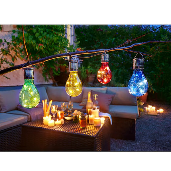 Ηλιακή λάμπα με 4 LED Κίτρινο 7,5x16εκ. TNS 35-950-0707 