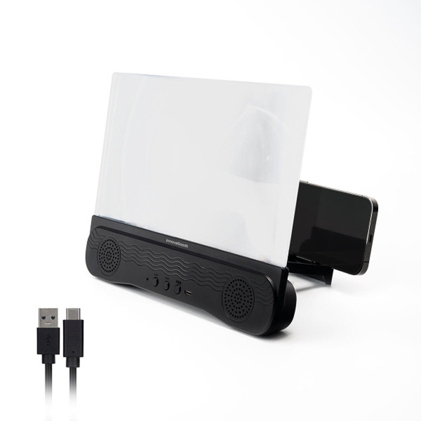 Rechargeable screen magnifier with speaker for mobile phones Screenier InnovaGoods V0103925 