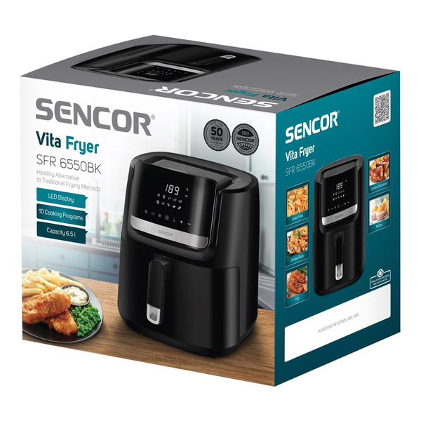 Φριτέζα αέρος Vita Air Fryer Sencor SFR 6550BK Μαύρο 6,5lt 1600W 