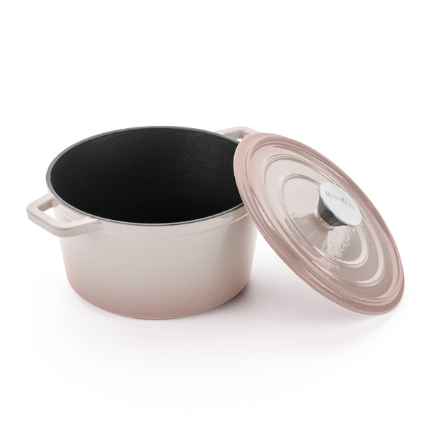 Μαντεμένια κατσαρόλα με καπάκι Blacksmith 20x10 εκ. ροζέ 