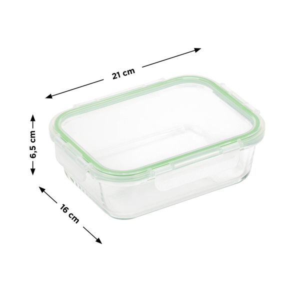 Γυάλινο πυρίμαχο σκεύος & δοχείο αποθήκευσης Bake & Go 21x16x7 εκ. 