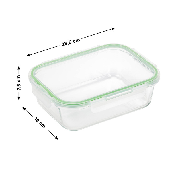 Bake & Go glass baking tray & food container rectangular 24x18x8 cm 