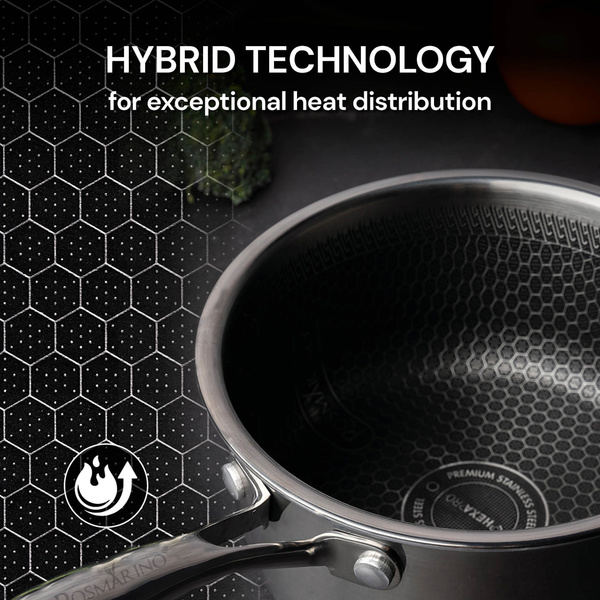 Non stick frypan Rosmarino HexaPro silver 28x4 cm 