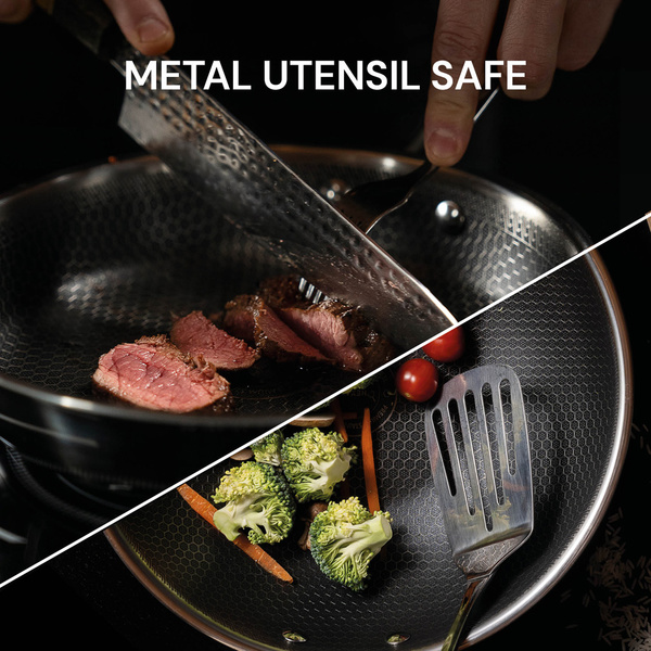 Non stick frypan Rosmarino HexaPro silver 28x4 cm 