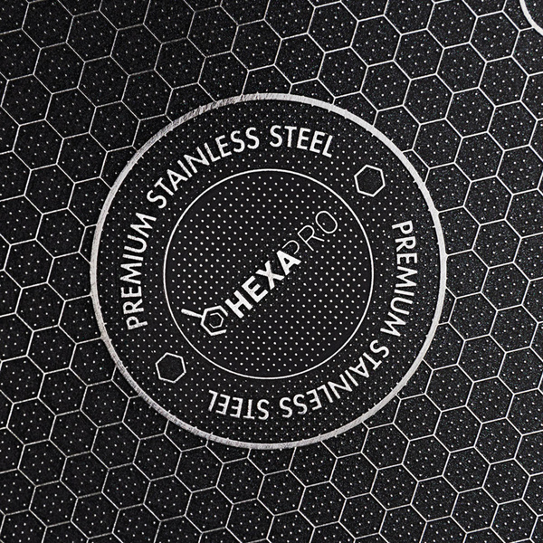 Non stick frypan Rosmarino HexaPro silver 28x4 cm 