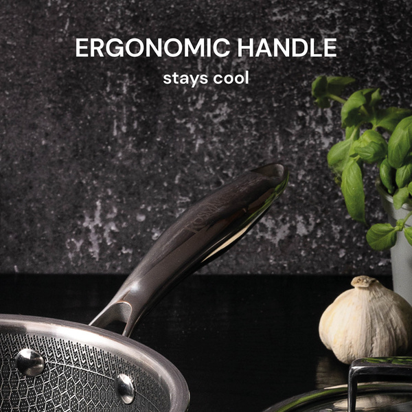 Non stick frypan Rosmarino HexaPro silver 28x4 cm 