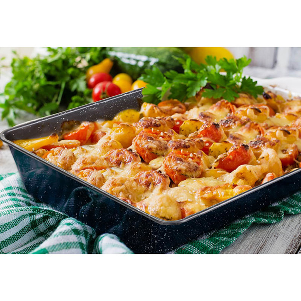 Αντικολλητικό ταψί Rosmarino BakerPro 38x28x5 εκ. γκρι 