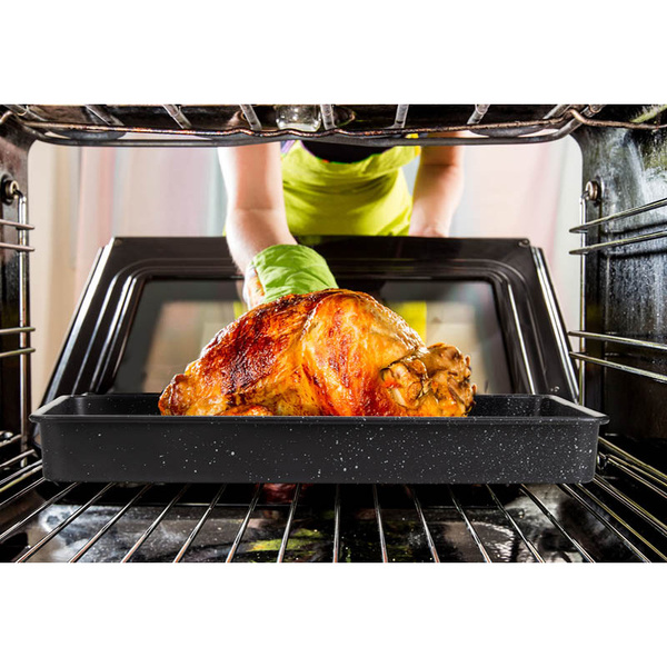 Αντικολλητικό ταψί Rosmarino BakerPro 38x28x5 εκ. γκρι 