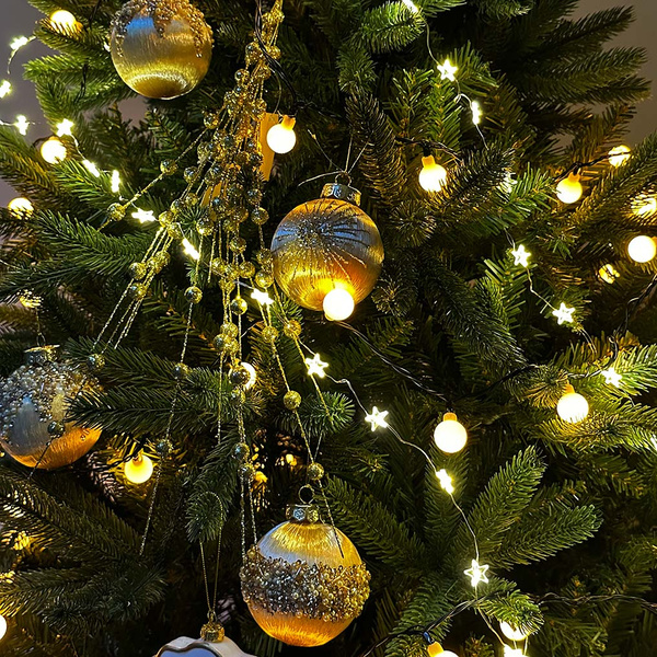 Φτέρη με μπίλιες 73 εκ. Χρυσή 