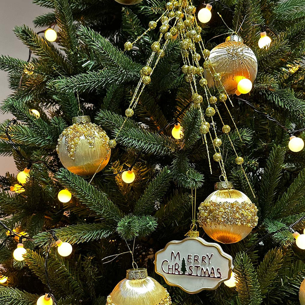 Φτέρη με μπίλιες 73 εκ. Χρυσή 