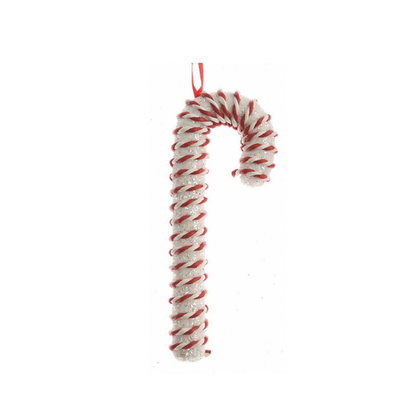 Candy Cane tree ornament white / red 20x7 cm 