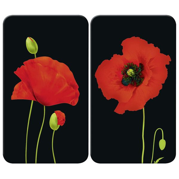 Γυάλινα καλύμματα εστίας Poppy 2 τεμ. γυαλί 30x52 εκ. 2521505500 
