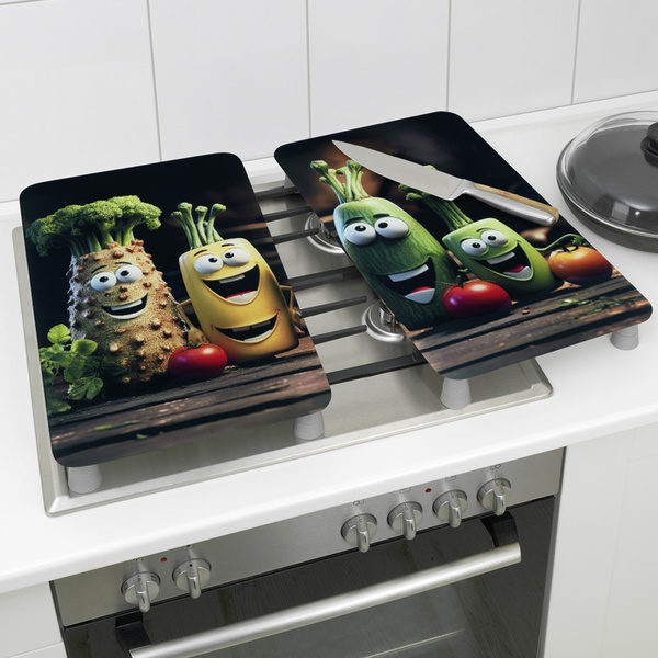 Universal glass covers Funny Vegetables 2 pcs glass 30x52 cm 2521542500 