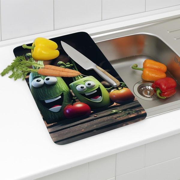 Universal glass covers Funny Vegetables 2 pcs glass 30x52 cm 2521542500 