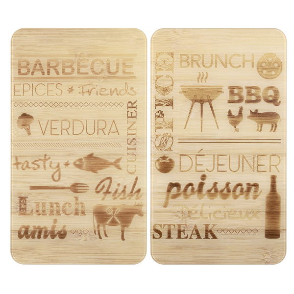 Γυάλινα καλύμματα εστίας Barbeque 2 τεμ. γυαλί 30x52 εκ. 2521538500 