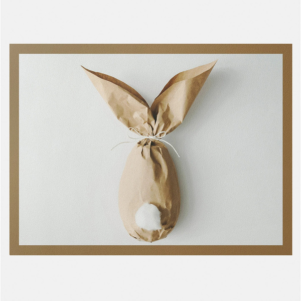 Πατάκι εισόδου με πασχαλινό σχέδιο μπεζ 38x59 εκ. 