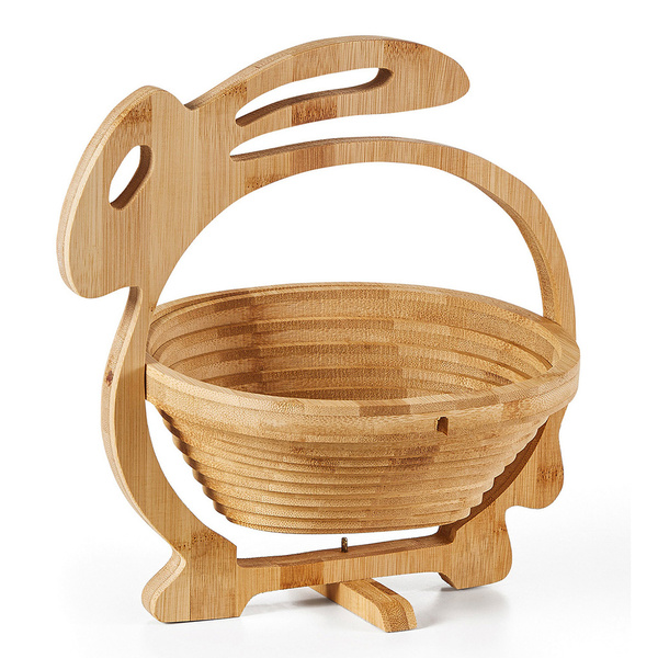 Πτυσσόμενο καλάθι bamboo Κουνελάκι 27x30x23 εκ. 