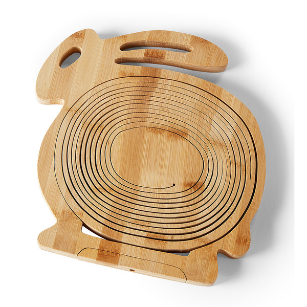 Πτυσσόμενο καλάθι bamboo Κουνελάκι 27x30x23 εκ. 