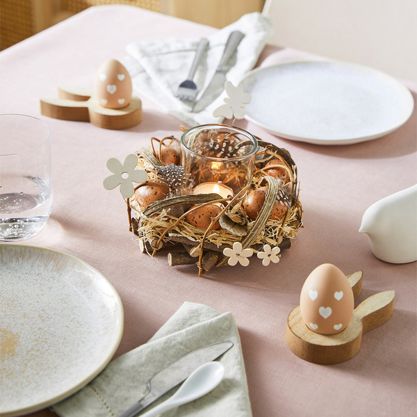 Αυγουλιέρες κουνελάκια MDF φυσικό χρώμα 6x11,5x2 εκ. 4 τεμ. 