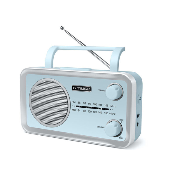 Radio MF-060 VB MUSE Battery-Electricity analogue light blue 