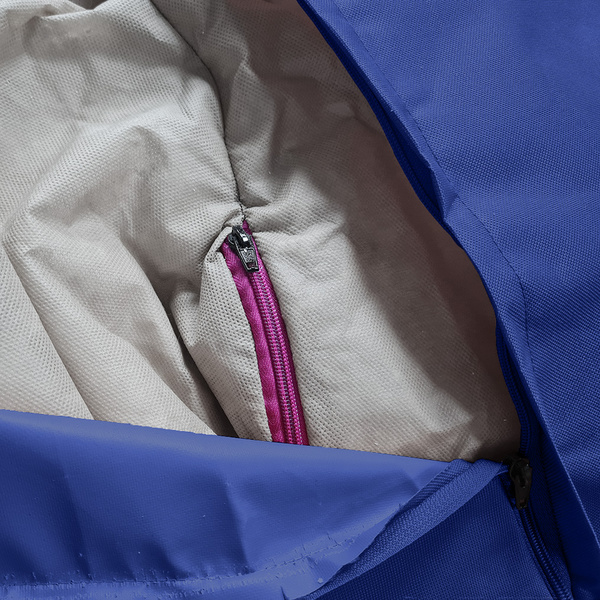 Πουφ πολυθρόνα Norm pakoworld αδιάβροχο ύφασμα Μπλε σκούρο 65x65x80 εκ. 