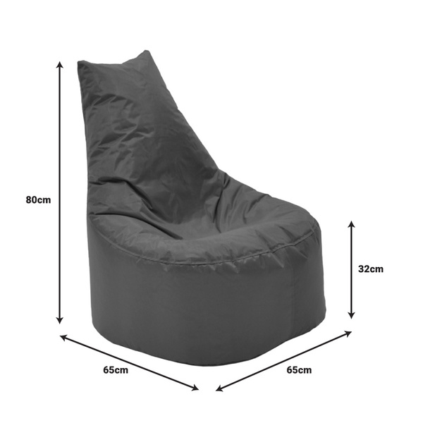 Πουφ πολυθρόνα Norm pakoworld αδιάβροχο ύφασμα Μπλε ανοιχτό 65x65x80 εκ. 