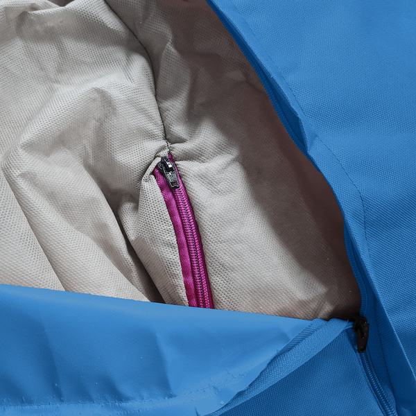 Πουφ πολυθρόνα Norm pakoworld αδιάβροχο ύφασμα Μπλε ανοιχτό 65x65x80 εκ. 