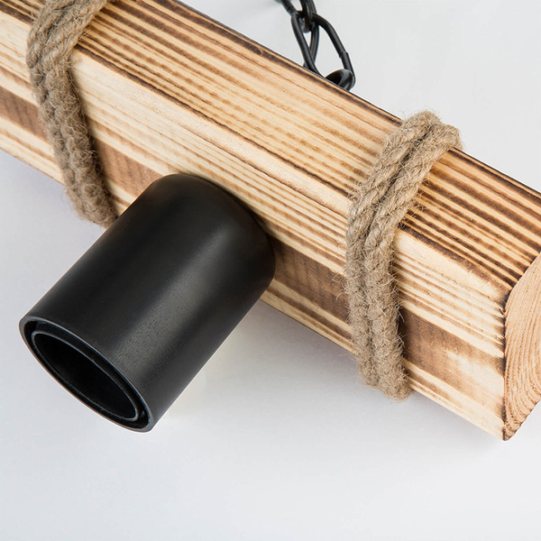 Φωτιστικό οροφής μονόφωτο PWL-1027 pakoworld Ε27 60W φυσικό-μαύρο 20x10x43 εκ. 