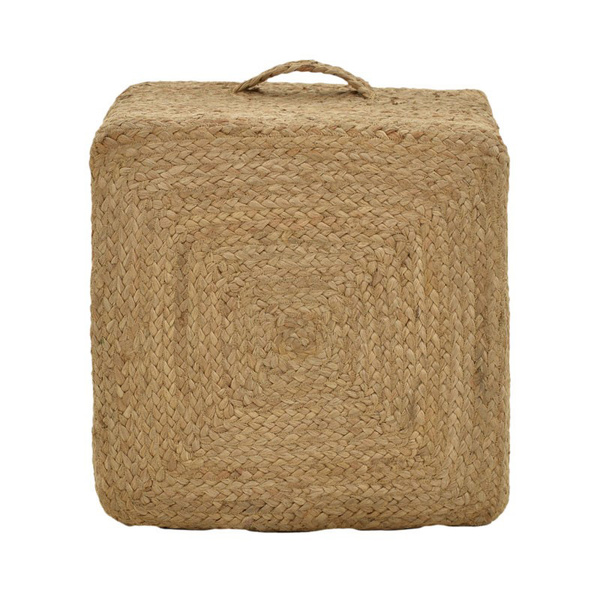 Σκαμπό Tresa Inart φυσικό 100% γιούτα 40x40x40 εκ. 