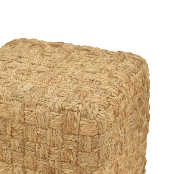 Σκαμπό Aropion Inart μπεζ 100% γιούτα 40x40x40 εκ. 