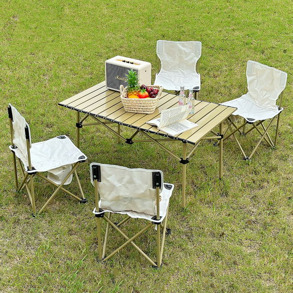 Camping table with 4 chairs 95x55x50 cm / 59x36x35 cm 