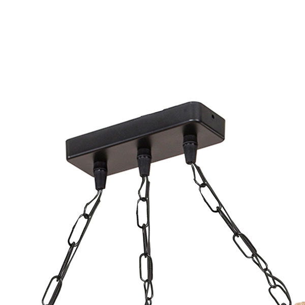 Φωτιστικό οροφής τρίφωτο PWL-1027 pakoworld Ε27 60W φυσικό-μαύρο 48.5x10x47 εκ. 