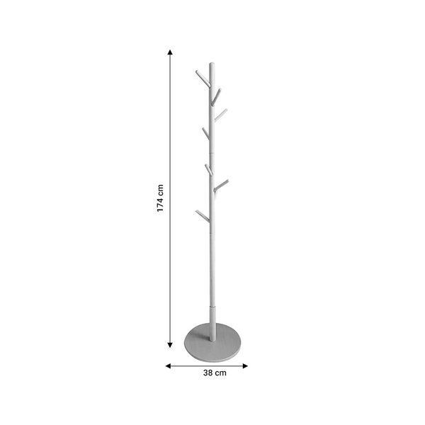 Καλόγερος ρούχων Driko pakoworld ξύλο φυσική απόχρωση Φ38x174 εκ. 